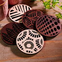 コースター 4枚セット 木製 9種から