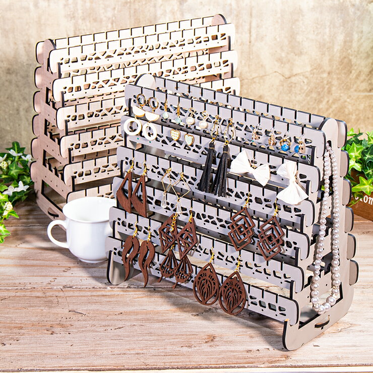 ★10%OFF★ アクセサリーラック 3色から選べる 大容量アクセサリースタンド シンプル木製 おしゃれ メープル ウォールナット 国産MDF 国産 北欧 かわ...