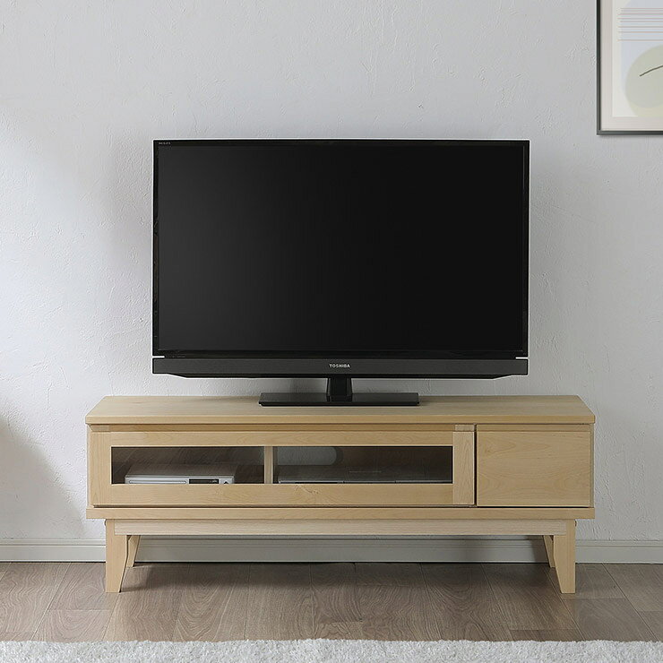乐天商城 - ★11%OFF★ テレビ台 テレビボード 完成品 大川家具 収納 TV台 テレビラック ロータイプ おしゃれ TVボード ローボード 幅119.7 お掃除ロボット対応 天然木 天然木突板 無垢 無垢材 木 北欧 北欧風 ラーム 国産 日本製