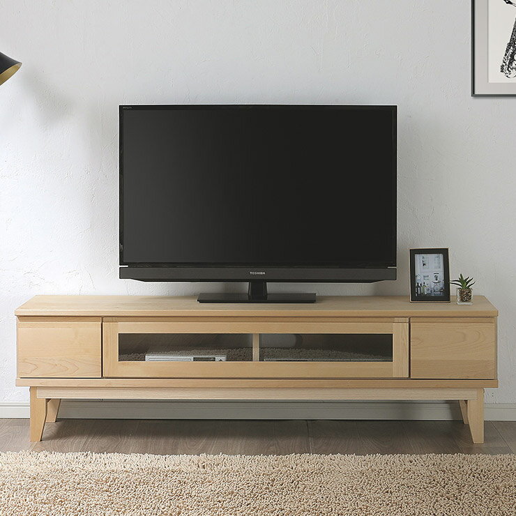 乐天商城 - テレビ台 テレビボード 完成品 大川家具 収納 TV台 テレビラック ロータイプ おしゃれ TVボード ローボード 幅153.2 お掃除ロボット対応 天然木 天然木突板 無垢 無垢材 木 北欧 北欧風 ラーム 国産 日本製