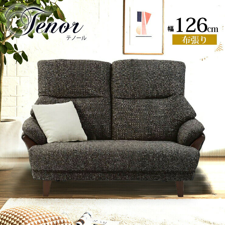 ★59%OFF★ ソファ ソファー 2人掛けソファ 2人掛け 二人掛け ラブソファ 一人暮らし おしゃれ 幅126cm シリコンフィル 柔らかめ シンプル ハイバック ファブリック 布 布張り 高級 木 北欧 北欧風 2Pソファ テノール6 輸入品 完成品