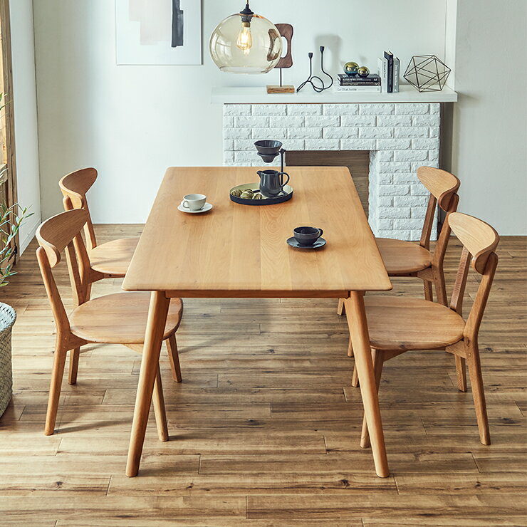 ★10%OFF★ ダイニングテーブルセット 4人用 4人掛けダイニングテーブル ジャーナル ダイニング5点セット 150テーブル+チェア×4脚 テーブル 食卓テーブル オーク おしゃれ ナチュラル 北欧 韓国インテリア モダン