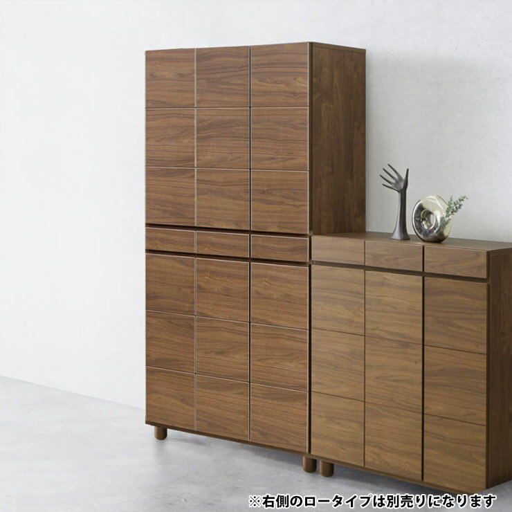 Rakuten - ★10%OFF★ 下駄箱 大川家具 シューズボックス 玄関収納 シューズラック 玄関 収納 スリム 靴箱 おしゃれ ハイタイプ 幅87 耐震 木 北欧 北欧風 耐震ダボ ゴールド 87H 国産 日本製 完成品
