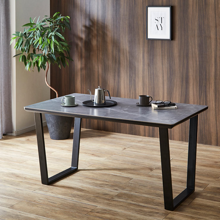 Rakuten - ★11%OFF★ セラミック セラミックテーブル ダイニングテーブル テーブル ダイニング おしゃれ 幅140cm セラミック天板 傷に強い 汚れに強い モダン アラート 輸入品