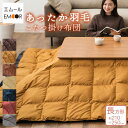 【本日18時～6H全品P5倍】あったか 羽毛こたつ布団 長方形210×250cm 収納ケース付き 羽毛 掛け布団 こたつ布団 炬燵布団 コタツ 洗える 軽い エムール