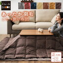 【本日20時～5H全品P3倍】あったか 羽毛こたつ布団/正方形210×210cm 収納ケース付き 羽毛 掛け布団 こたつ布団 炬燵布団 コタツ 洗える 軽い エムール