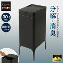 【1000円OFF】ゴミ箱 ダストボックス 30リットル 消臭 除菌 空気清浄 オゾン マイナスイオン 脚付き リビング 自動開閉 電動 スライド センサー ふ...
