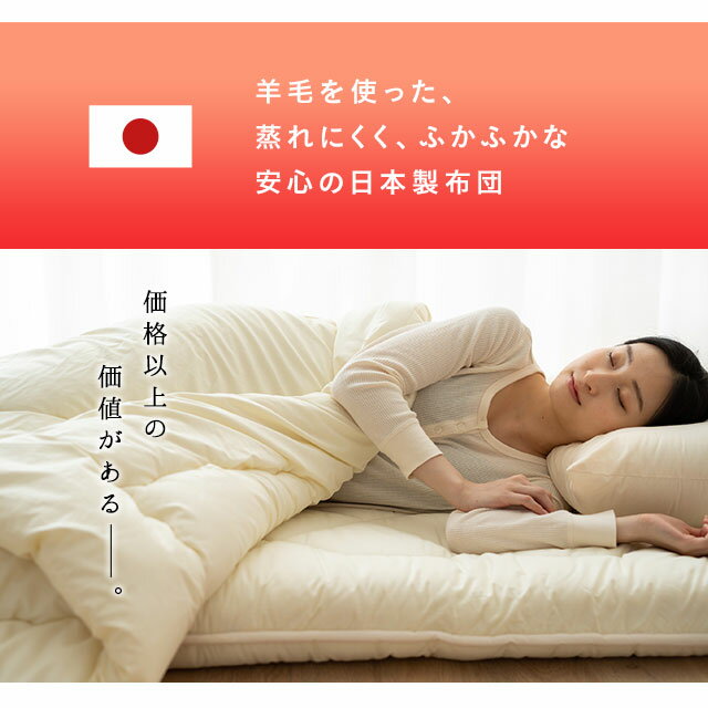 布団セット セミダブル 掛け布団 敷き布団 2点 セット 羊毛 ウール 吸湿 抗菌 防臭 防ダニ ダニ防止 防虫 日本製 リーベル2 お布団セット 掛け敷きセット セット布団 組布団 極厚 敷き 敷 掛け 掛 布団 ふとん 寝具セット セット寝具 新生活 【送料無料】 東京家具