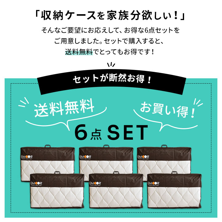 布団収納ケース バッグ 敷き布団用 エムールオリジナル 6点セット シングル セミダブル ダブル 中が見える 衣替え 引っ越し 新生活 オフシーズン 来客用 ふとん フトン 寝具 収納 ケース 袋 持ち手 バック 持ち運び 透明 窓 中身 便利 万能 コスパ 一人暮らし エムール emoorap-10006699 東京家具 サンプル画像2