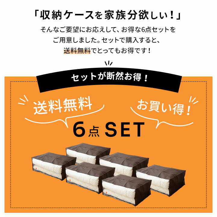 布団収納ケース 袋 布団セット用 エムールオリジナル 6点セット シングル セミダブル ダブル 中が見える 衣替え 引っ越し 新生活 オフシーズン 来客用 掛け布団 敷き布団 枕 毛布 ケット ふとん フトン 寝具 バッグ 持ち運び 透明 窓 中身 便利 万能 コスパ エムールライフ