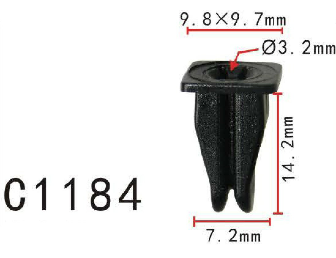 スクリューグロメット　リベット　メルセデス・ベンツ系　パネル用　PF-C1184　10個