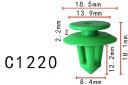 パネル (トリム) クリップ リベット　メルセデス・ベンツ系　パネル用　PF-C1220　10個