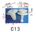 パネル (トリム) クリップ リベット トヨタ系 マツダ系 ドア用 PF-C13 10個