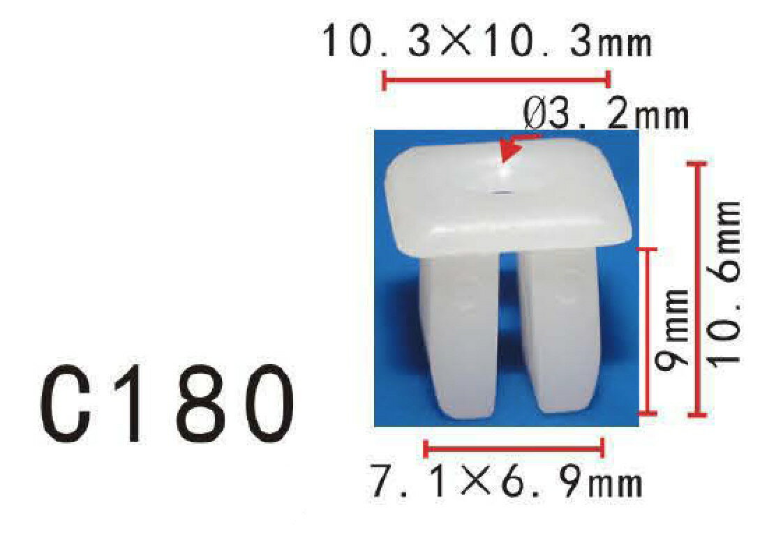 スクリューグロメット　リベット　汎用　パネル用　PF-C180　10個