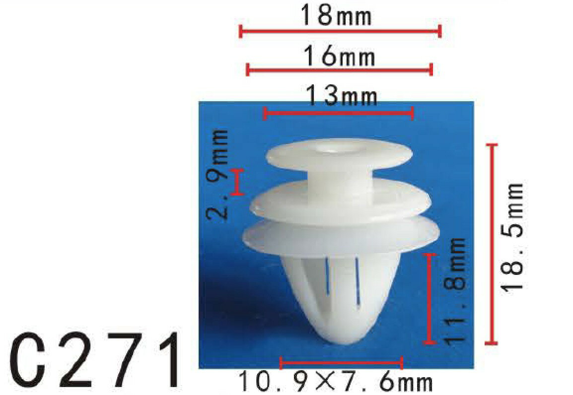 パネル (トリム) クリップ リベット　トヨタ系　パネル用　PF-C271　10個