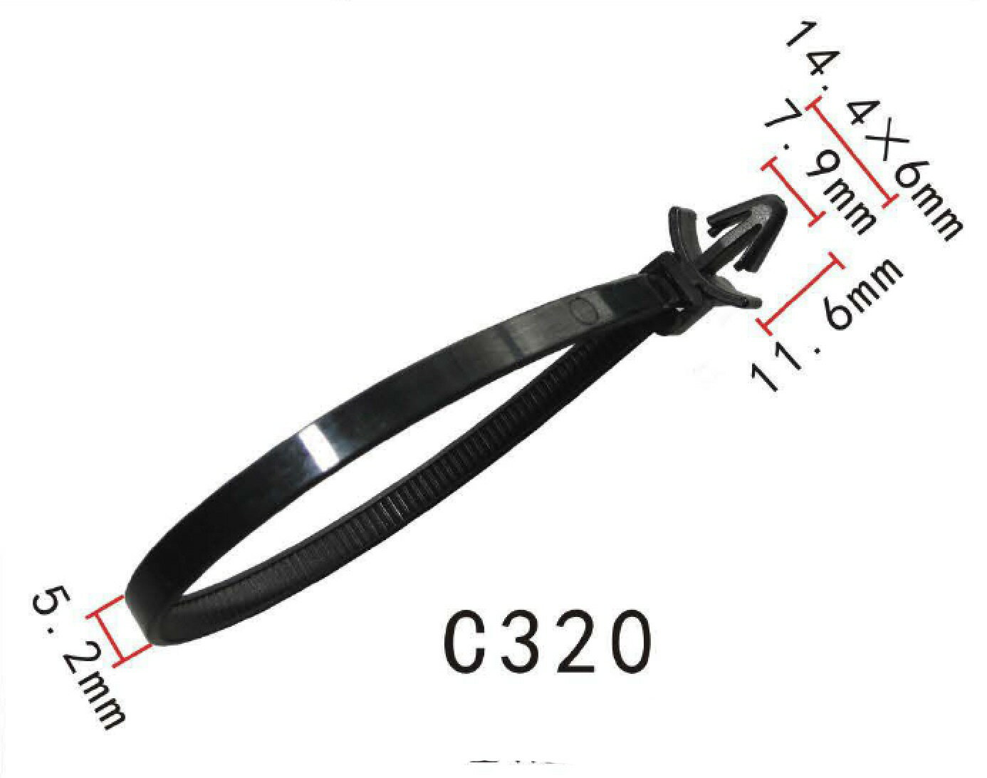 ケーブルストラップ　汎用　ケーブル用　PF-C320　10個