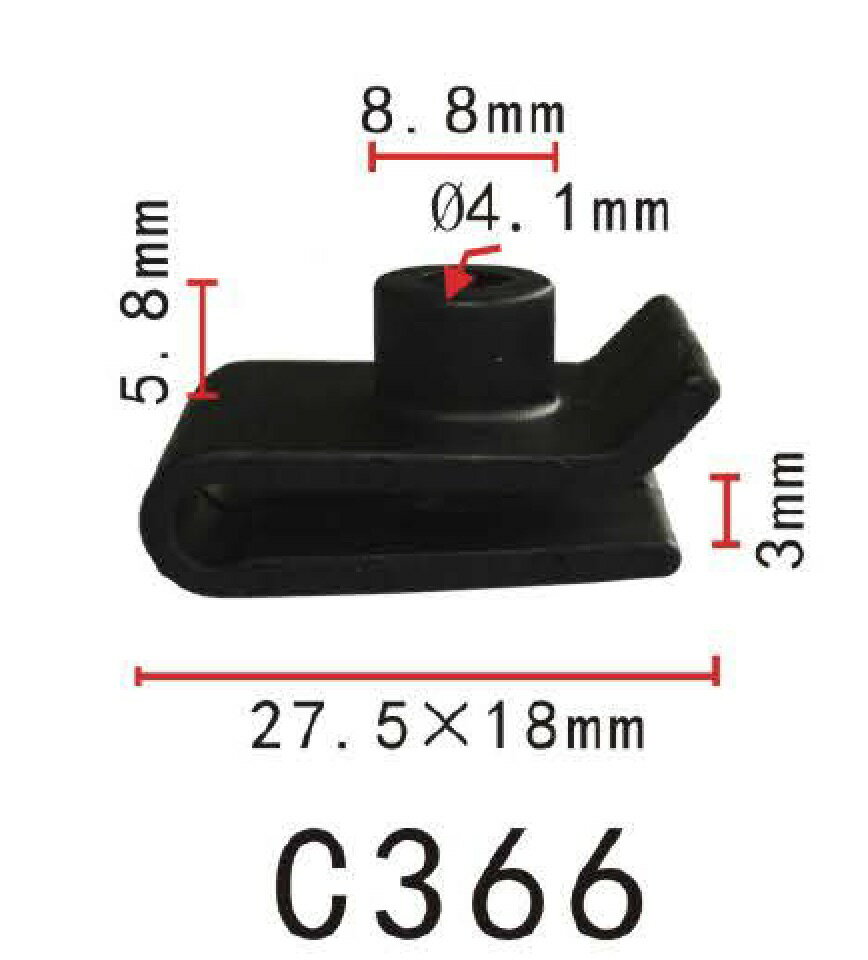 クリップ リベット　トヨタ系　フェンダー用　PF-C366　10個