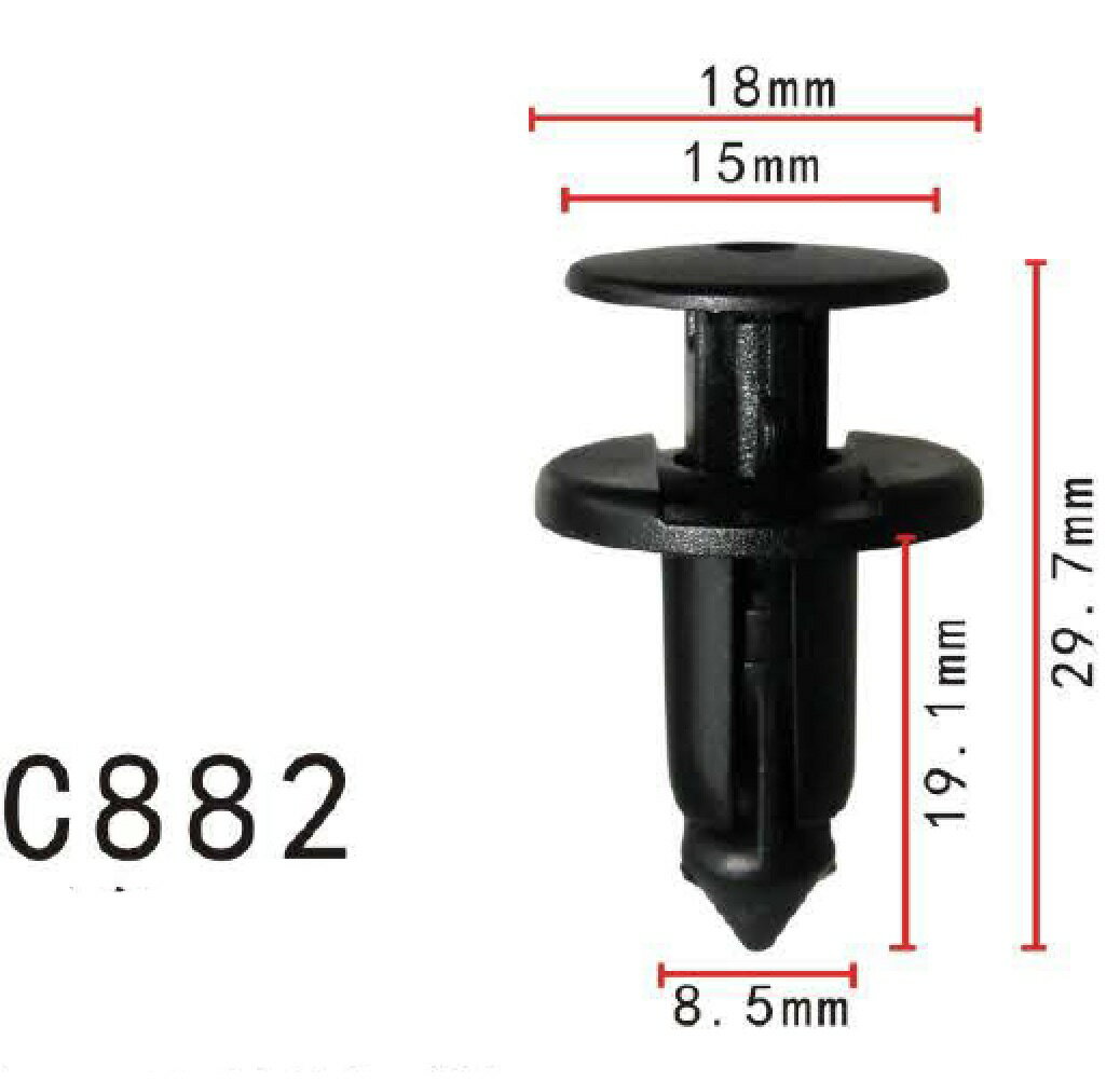 プッシュ リベット トヨタ系 パネル用 PF-C882 10個