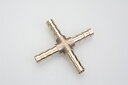 真鍮銅 十字ホースジョイントパイプ クロスパイプ 外径10mm