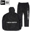 ニューエラ ゴルフ レインウェア レインウェア ジャケット パンツ セット NEW ERA ロゴ ブラック (13516924) ブラック 耐水圧10,000mm 透湿度5,000g 表面強撥水加工 【NEW ERA正規品】2023新作 その1