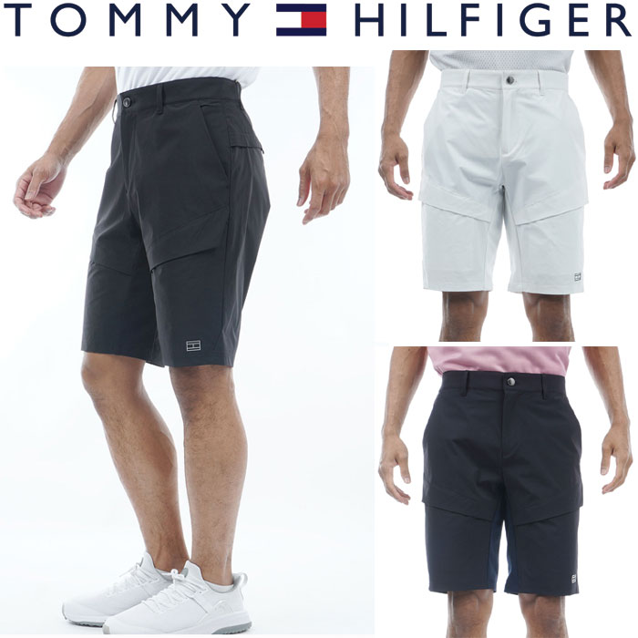 [Clearance Sale] Tommy Hilfiger Golf Men's Pants (THMA434) Men's Hybrid Shorts Men's Golf Wear Shorts Half Pants Bottoms Stretch [TOMMY HILFIGER] Black