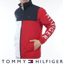 トミーヒルフィガー ゴルフ メンズ ウィンドジャケット (THMA357) メンズロゴ ウィンドジャケット メンズゴルフウェア アウター TOMMY HILFIGER 2023新作