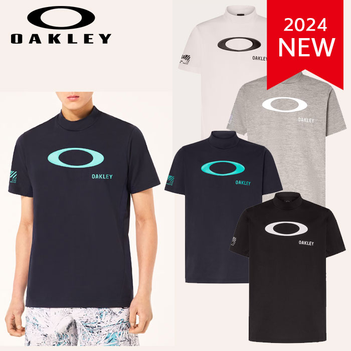 オークリー ゴルフ メンズ モックネックシャツ (FOA406524) Oakley Ellipse Logo Mock メンズ半袖シャツ メンズゴルフウェア 接触冷感機能2024新作