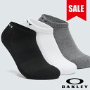 オークリー 3P ショートソックス (93251JP) 靴下 3足セットアンクル ソックス 土踏まずサポート メッシュ OAKLEY アーチサポート 【OAKL...