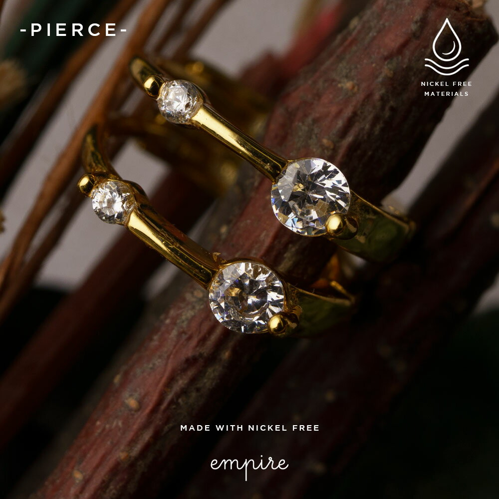 ピアス 金属アレルギー シルバー925 18K 高見え レディース 可愛い 大人 ゴールド empire