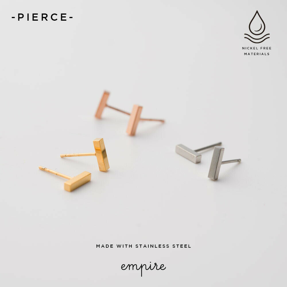 ピアス サージカルステンレス 金属アレルギー ミニ シンプル ニッケルフリー 高見え レディース 可愛い 大人 ゴールド シルバー empire