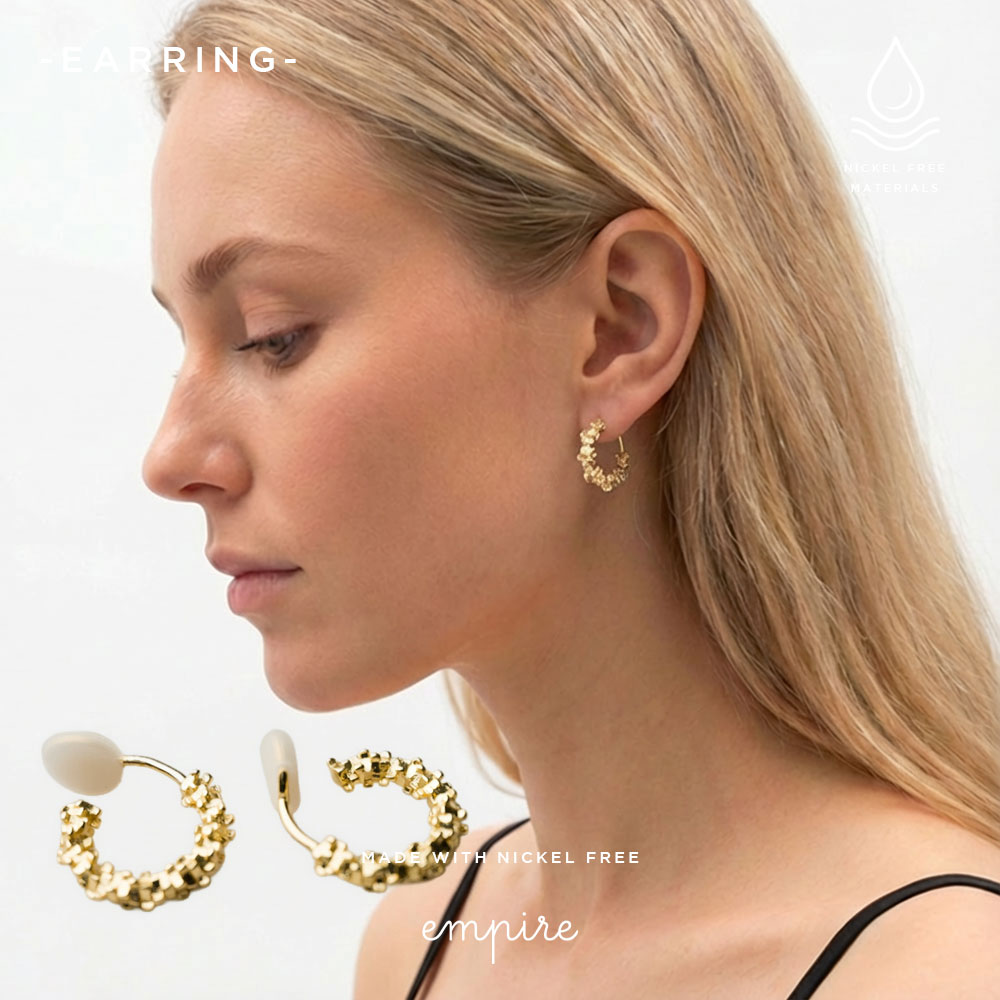 痛くない イヤリング 大人 高見え 金属アレルギー ニッケルフリー 可愛い レディース ゴールド 16K