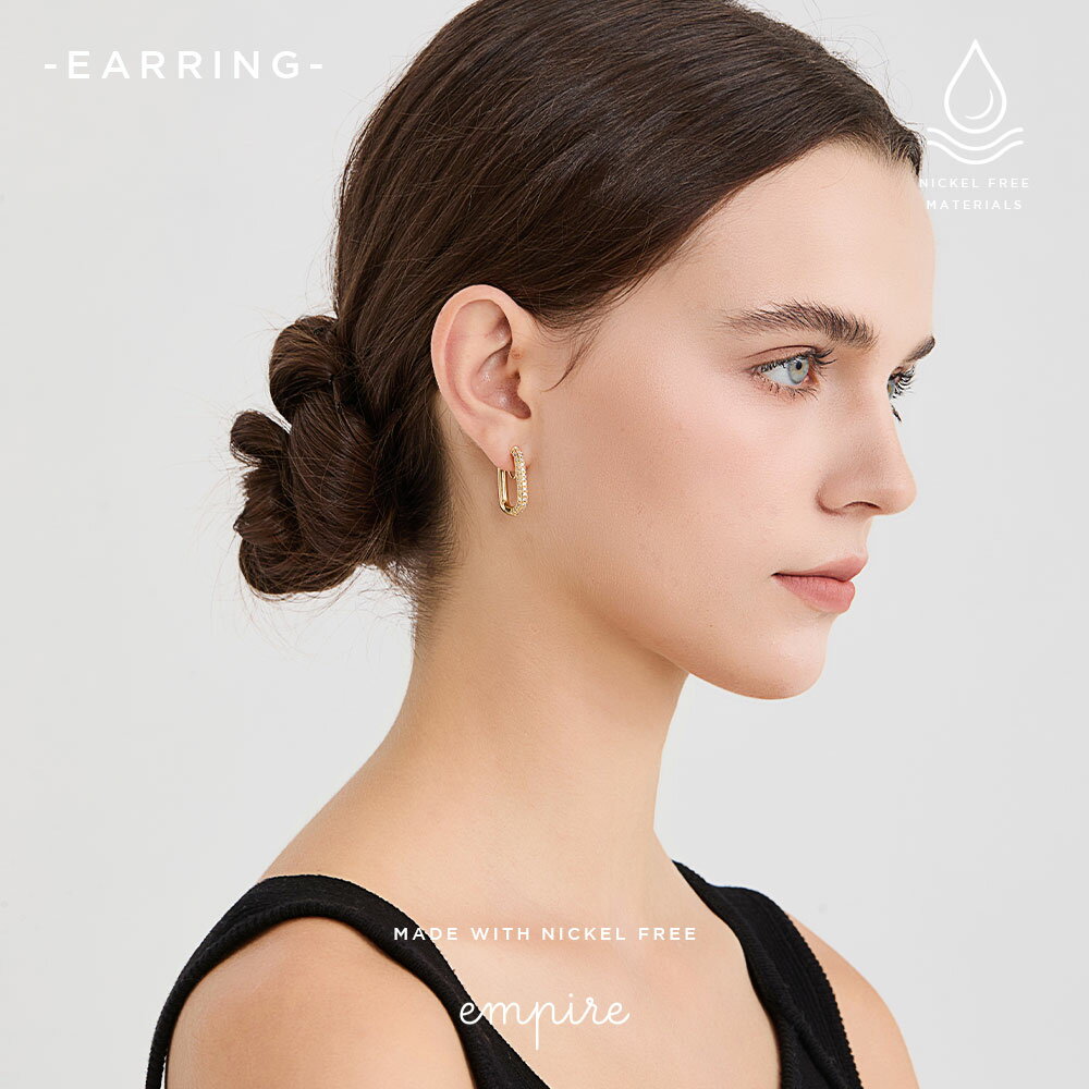 痛くない イヤリング 大人 高見え 金属アレルギー ニッケルフリー 可愛い レディース ゴールド 14K empire