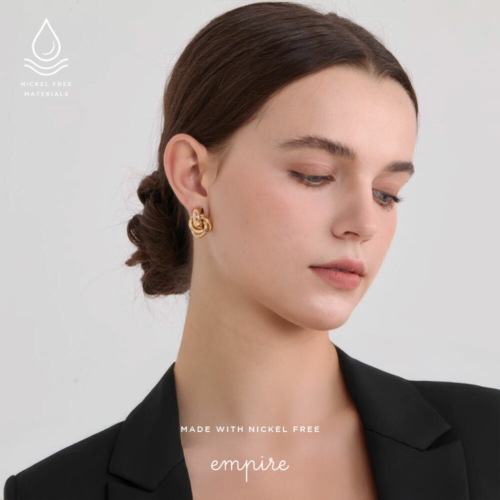 ピアス 痛くない イヤリング 大人 高見え 大ぶり 高見え レディース 可愛い 華やか 金属アレルギー ゴールド シルバー empire P028 E038