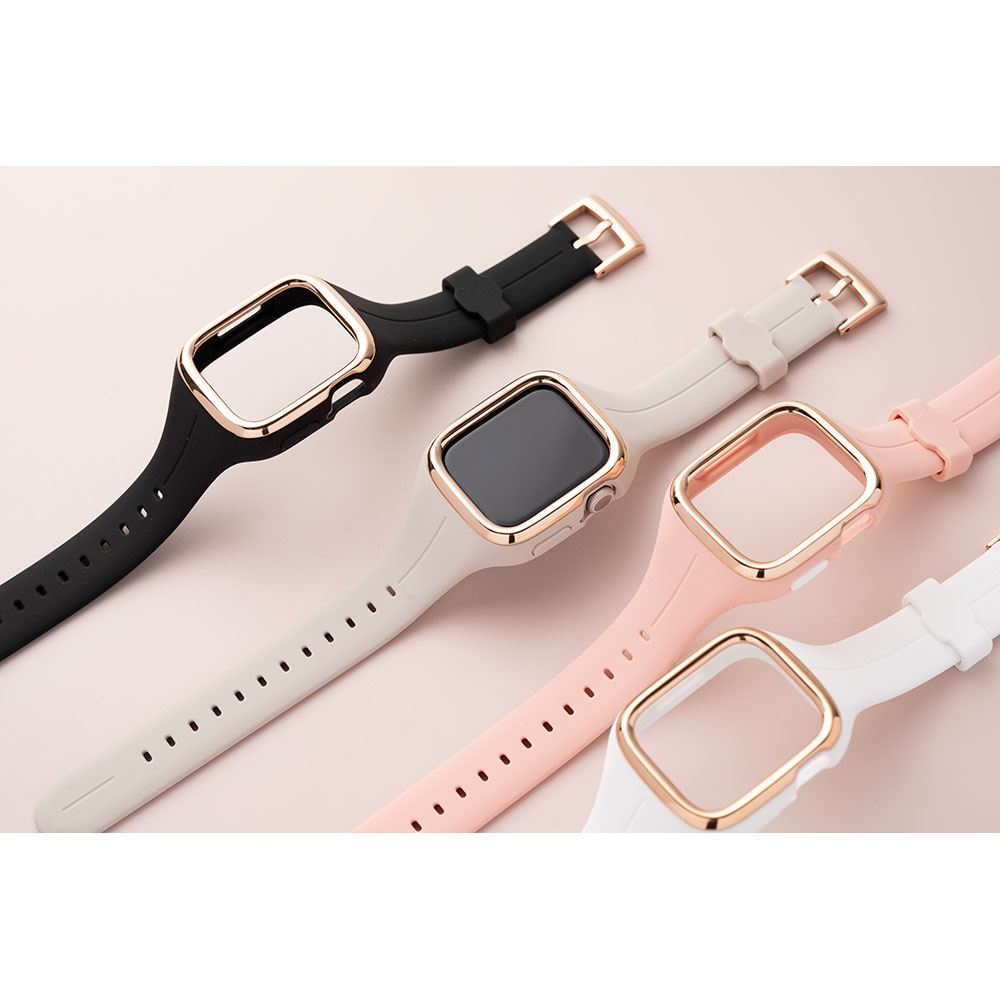 アップルウォッチ バンド カバー付き シリコン スポーツ 女性 レディース apple watch ケース 一体型 ベルト 38mm 40mm 41mm おしゃれ かわいい ブランド アップルウォッチバンド バンドおしゃれ