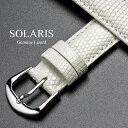 SOLARIS ソラリス 時計 ベルト 本革 ホワイト リザード 18mm