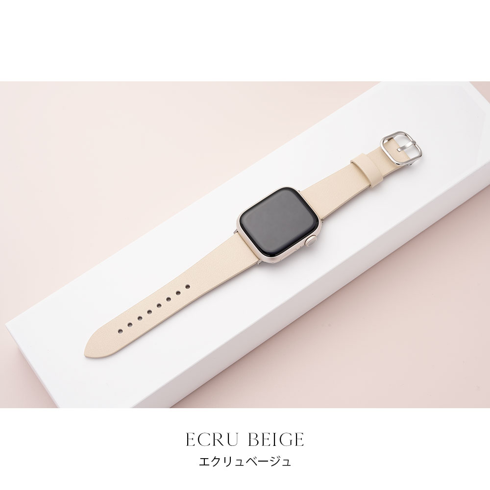 アップルウォッチ バンド se おしゃれ ブランド レディース レザー ベルト apple watch ブランド 革 裏面防水 38mm 40mm 41mm 42mm 44mm 45mm おしゃれ かわいい 大人 くすみ イタリアンレザー ミュートカラー empire-10001397 empire サンプル画像3