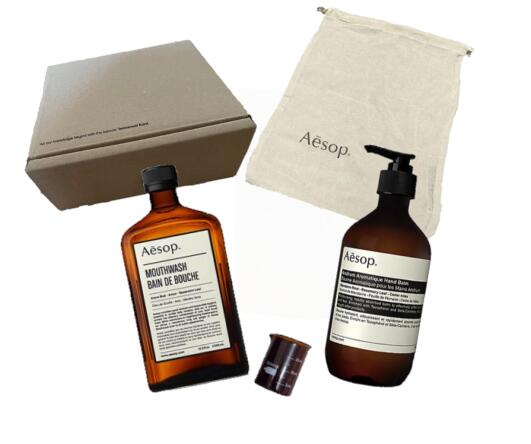 【BOX入り】イソップ Aesop マウスウォッシュ&アンドラム アロマティック ハンドバーム 500ml【ビーカー付き】 【巾着付き】父の日 母の日 クリスマ...