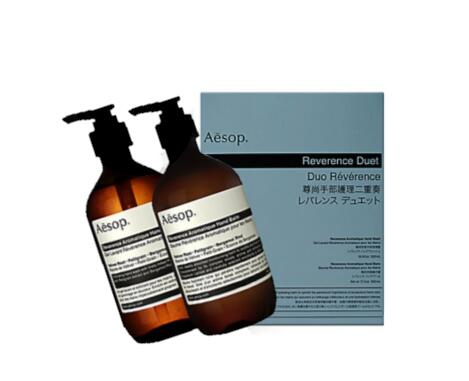 イソップ　AESOP　レバレンス　デュエット（レバレンス ハンドウォッシュ・ハンドバーム　各500ml）【巾着付き】