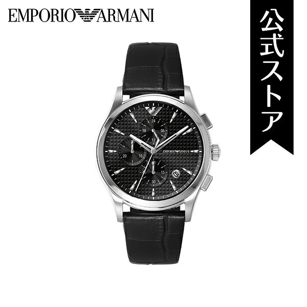 エンポリオ・アルマーニ 腕時計（メンズ） エンポリオ・アルマーニ 腕時計 アナログ クォーツ メンズ ブラック レザー AR11530 2023 春 EMPORIO ARMANI 公式