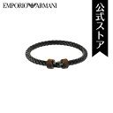 楽天EMPORIO ARMANI ウォッチ公式エンポリオ アルマーニ アクセサリー ブレスレット メンズ ブラック レザー ICONIC TREND EGS3035001 2023 秋 EMPORIO ARMANI 公式