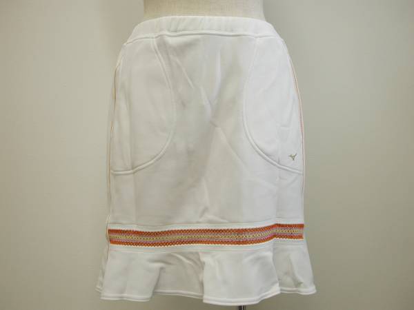 送料込み（クロネコゆうパケット発送）ミズノ mizuno パイル地スカート 96001ホワイト レディース ゴルフウェア スカート