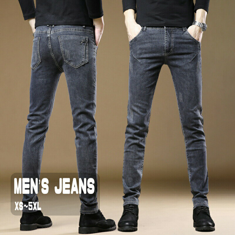 デニムパンツ ジーンズ メンズ テーパードパンツ 大きいサイズ ジーパン ストレッチ 韓国 おしゃれ スリム 細身 着痩せ 通気 気持ちいい カジュアル 日常 通勤通学 アウトドア オールシーズン 弾力 デニム ズボン メンズ スキニージーンズ 美脚