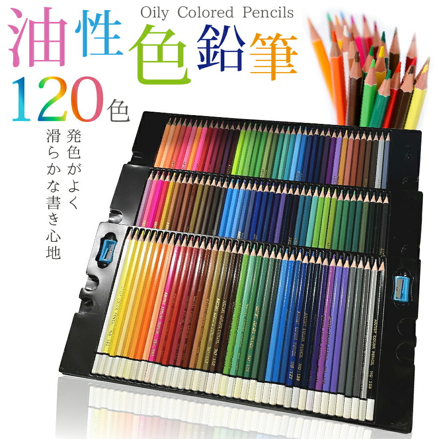【楽天1位】色鉛筆 120色 セット 油