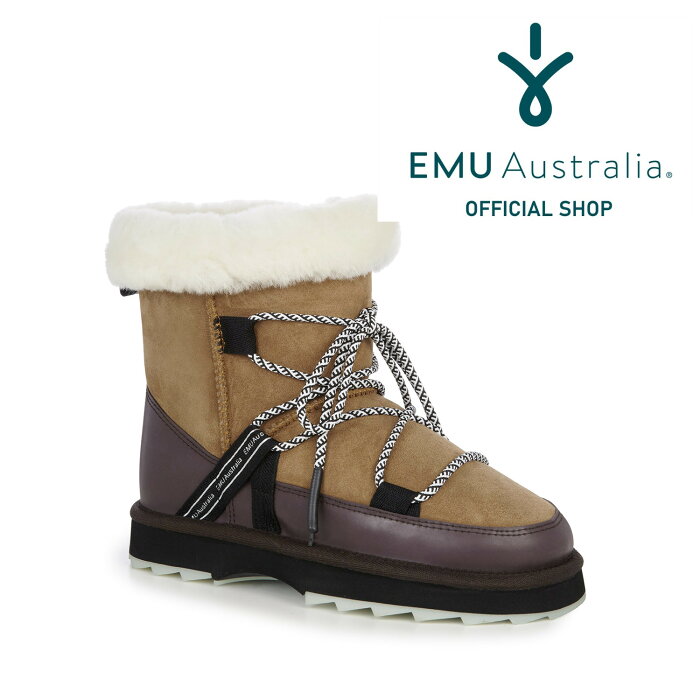 【公式】EMU Australia エミュ Blurred 撥水 シープスキン ムートン 靴 ブーツ 厚底 天然 ウール 革 防寒 保温 ショート ミドル レディース 秋冬 秋 冬 公式 正規 通販 ボア ファー 送料無料