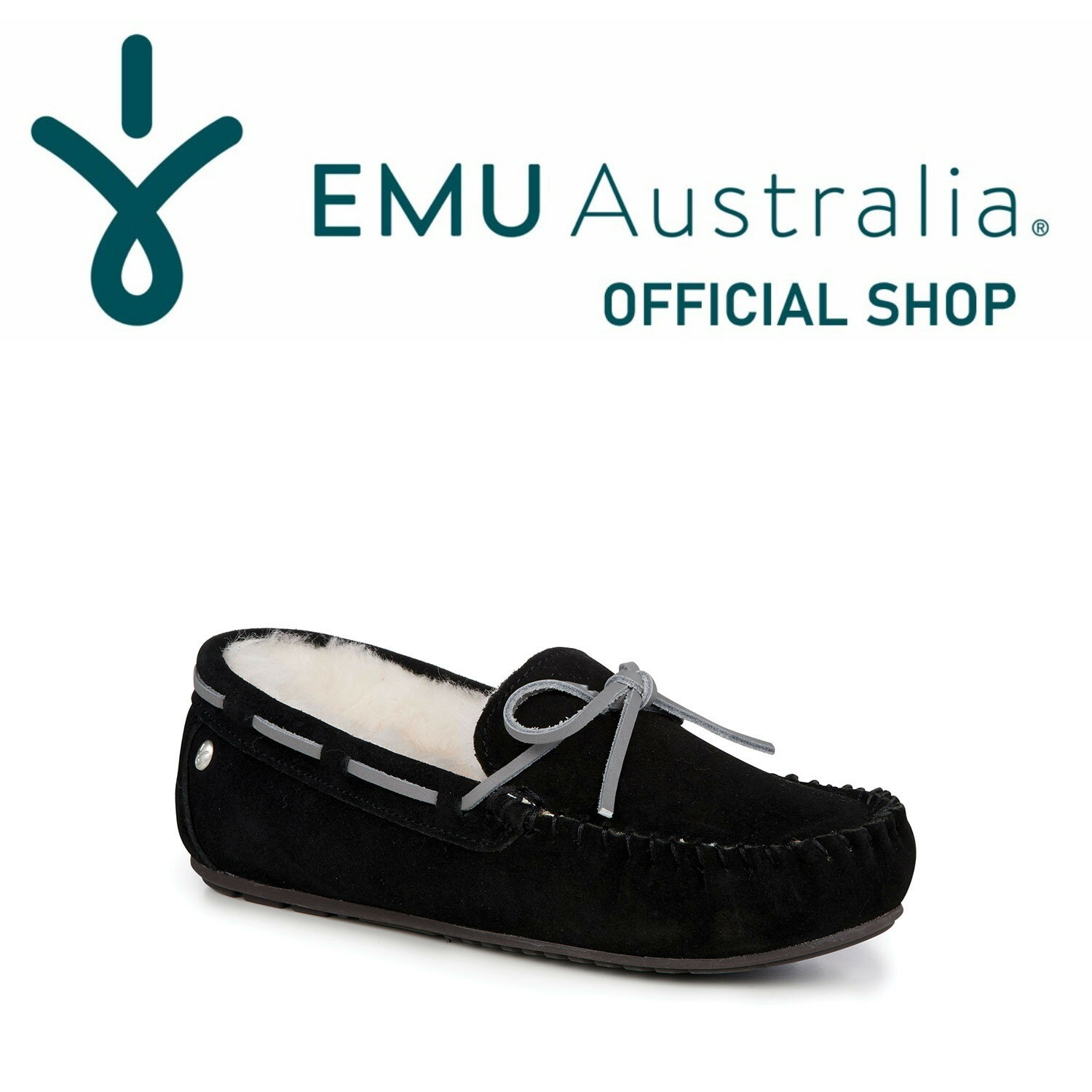 【公式】EMU Australia エミュ Amity アミティーシープスキン ムートン 靴 モカシン ローファー 天然 ウール 内ボア …