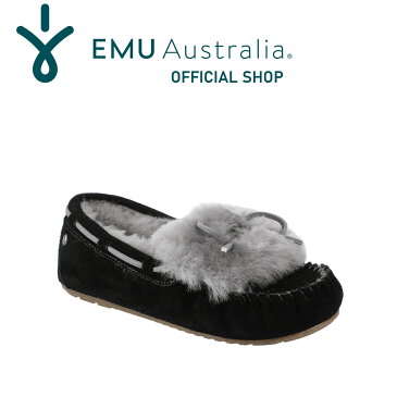 【公式】EMU Australia エミュ Amity Cuff シープスキン ムートン 靴 モカシン ローファー 天然 ウール 内ボア 革 防寒 保温 フラット レディース 秋冬 秋 冬 公式 正規 通販 定番 人気 ボア ファー 送料無料