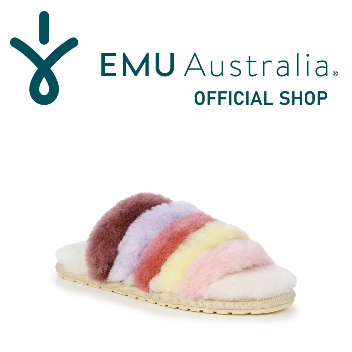 【公式】EMU Australia エミュ Mannikin サンダル スリッパ ファー サンダル ルームシューズ シープスキン ムートン 天然 フラット ボア ファー レディース メンズ 　春夏 春 夏 秋冬 秋 冬 公式 正規 通販 送料無料