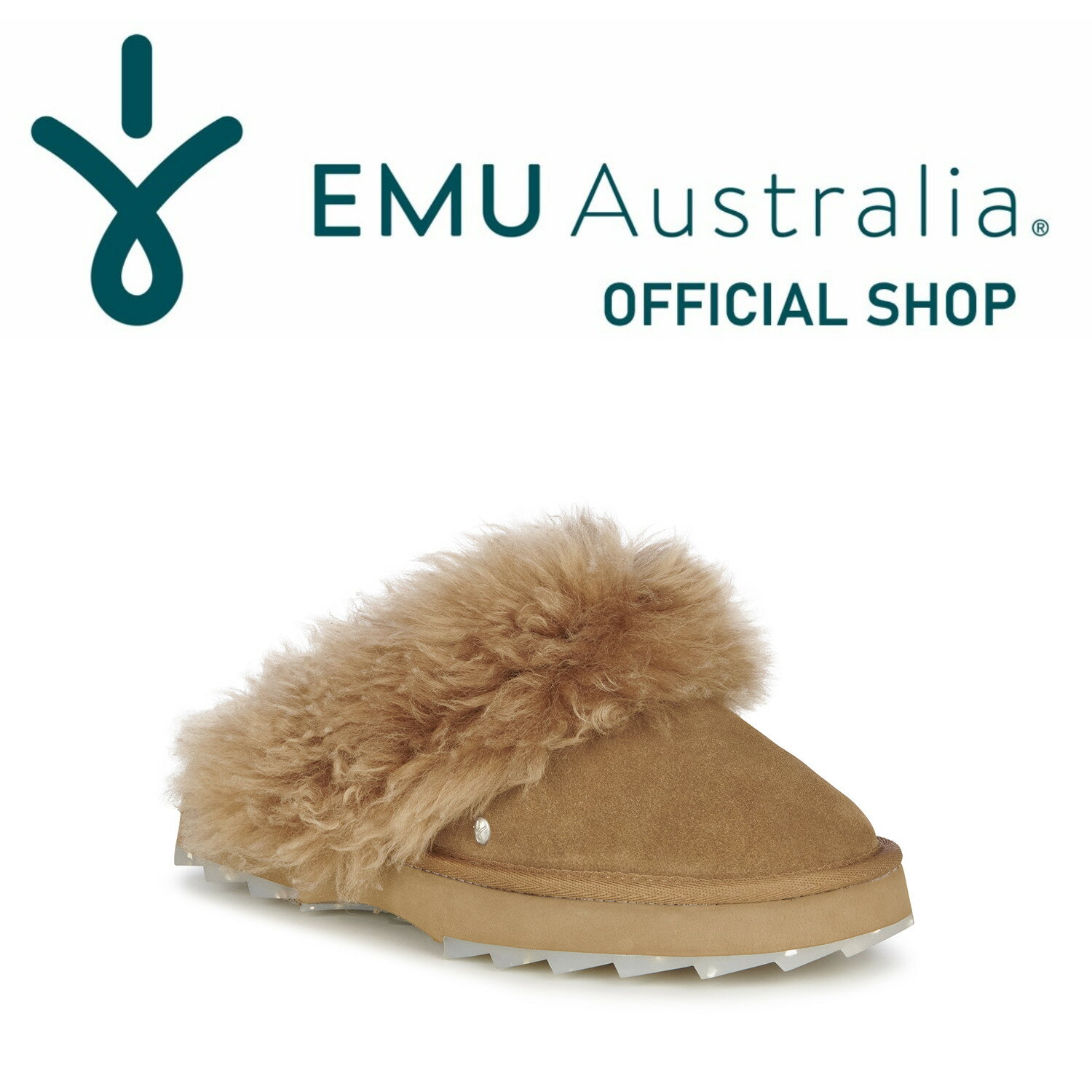 【公式】EMU Australia エミュ Jolie Sharky Curly シープスキン ムートン 厚底 サンダル スリッパ ファーサンダル ファースリッパ ルームシューズ ムートンサンダル ムートンスリッパ 天然 ウール レディース 秋冬 冬 公式 通販 ボア ファー 送料無料のサムネイル