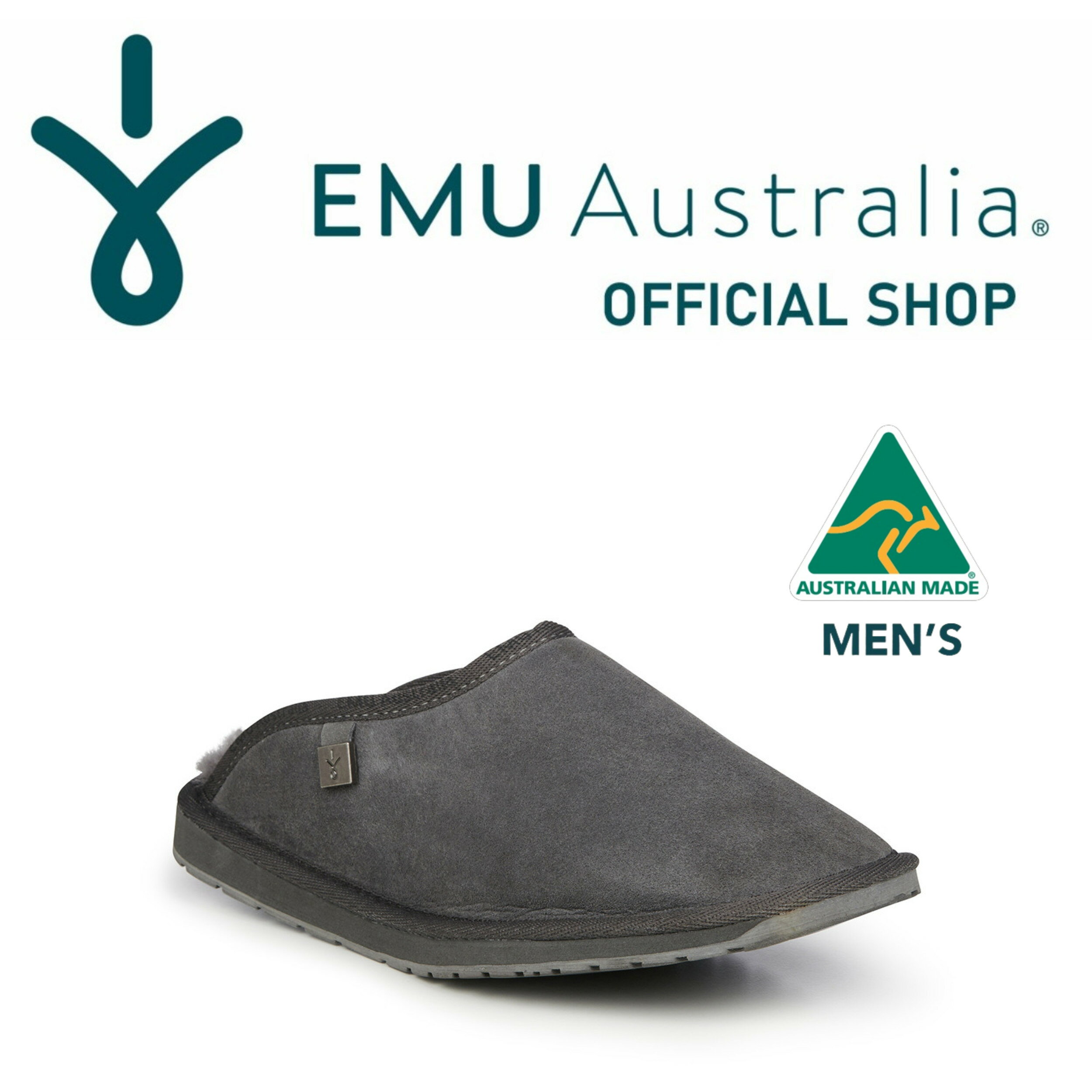 EMU Australia エミュ Platinum Esperence メンズ シープスキン ムートン サンダル スリッパ ファーサンダル ファースリッパ ルームシューズ ムートンサンダル ムートンスリッパ 防寒 保温 ショートメンズ 秋冬 秋 冬 公式 正規 通販 ボア ファー 送料無料