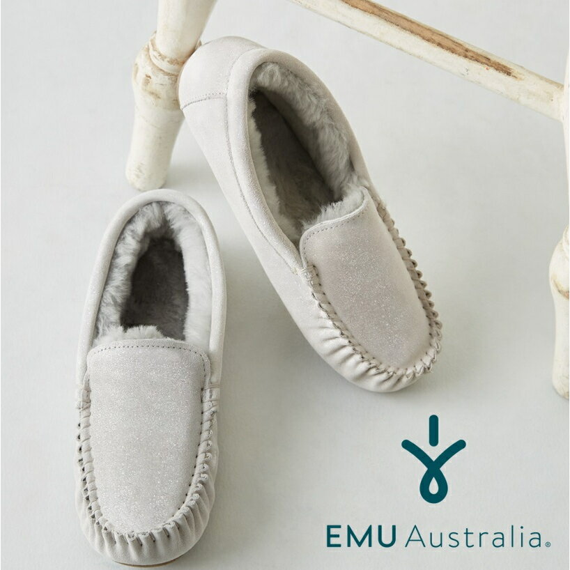 EMU Australia エミュ Cairns Metallic モカシン シープスキン ムートン レディース メンズ 送料無料